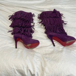 COPY - Purple fringe boots
